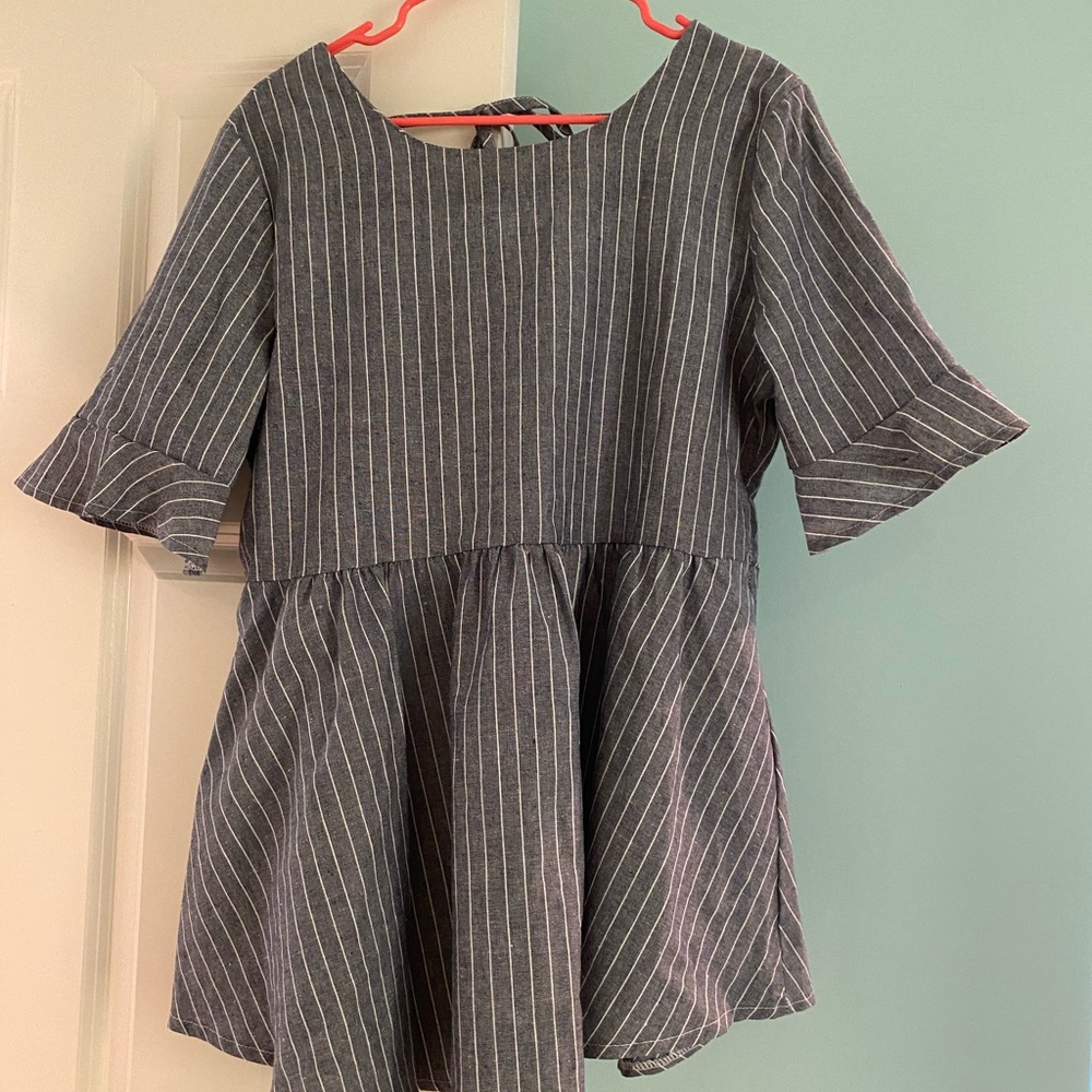 Blue & white stripped blouse